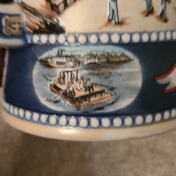 Vintage Miller High Life Beer Stein 7" Tall The First River Steamer 4th Series - Picture 8 of 10